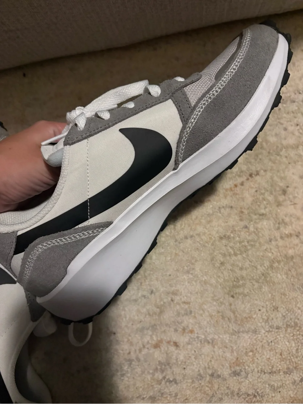 Nike Men's Gray, White & Black Retro Runner Sneaker